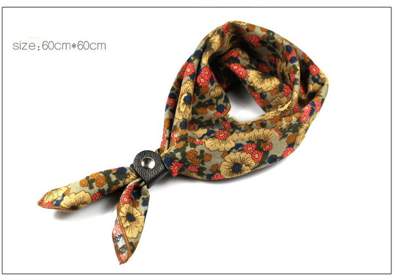 retro cotton square scarf - MRSLM