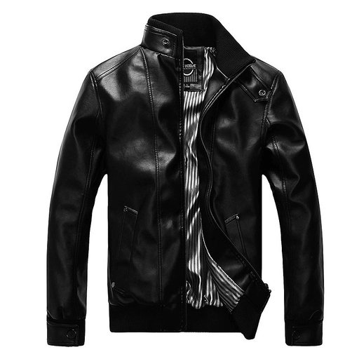 Men's casual PU leather jacket - MRSLM