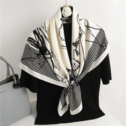 twill imitation silk scarf, view 2 - MRSLM
