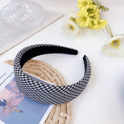 houndstooth wide edge headband, view 5 - MRSLM