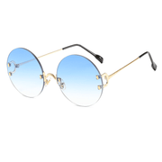 women's retro round metal gradient sunglasses, view 4 - MRSLM