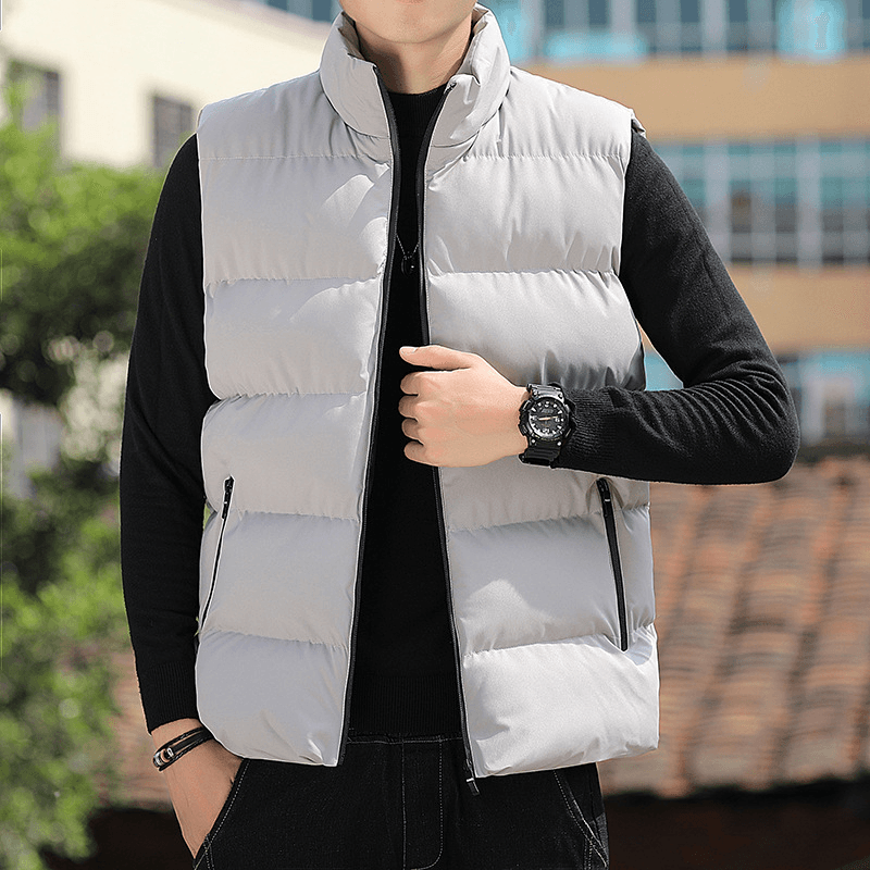 men's padded stand-collar vest - MRSLM