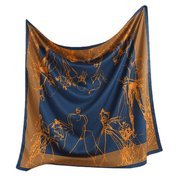 twill imitation silk scarf, view 5 - MRSLM