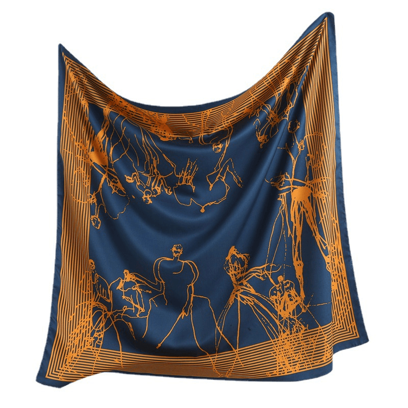 twill imitation silk scarf, view 5 - MRSLM