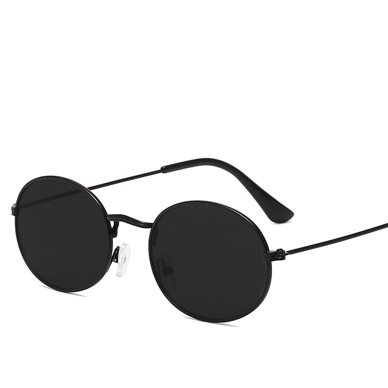 Retro round metal frame sunglasses, view 3 - MRSLM