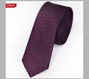 narrow striped jacquard tie, view 11 - MRSLM