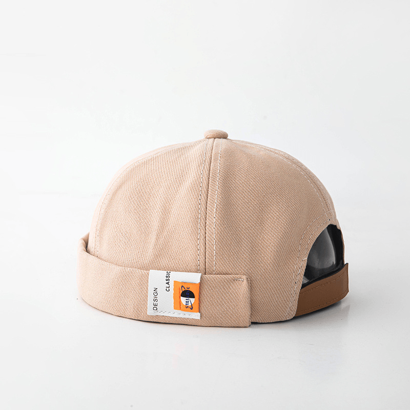Women's simple melon cap with letter patch, view 7 - MRSLM