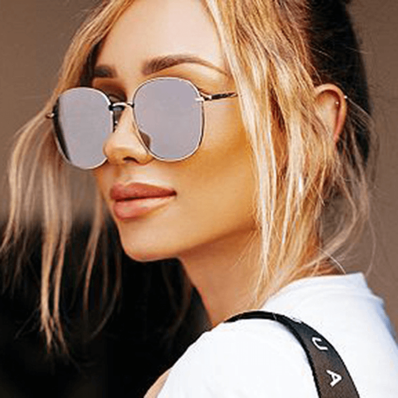 women's retro round metal sunglasses - MRSLM
