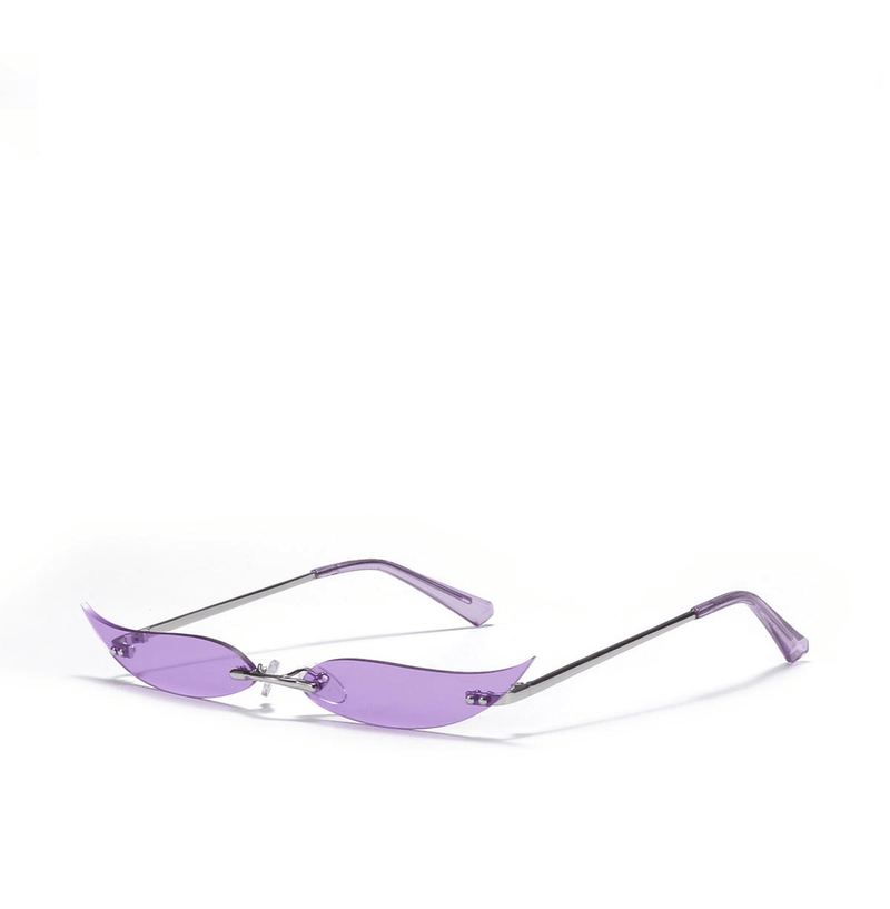 rimless pointed cat-eye sunglasses, view 4 - MRSLM