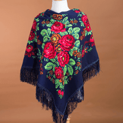 large square ethnic print scarf, view 16 - MRSLM