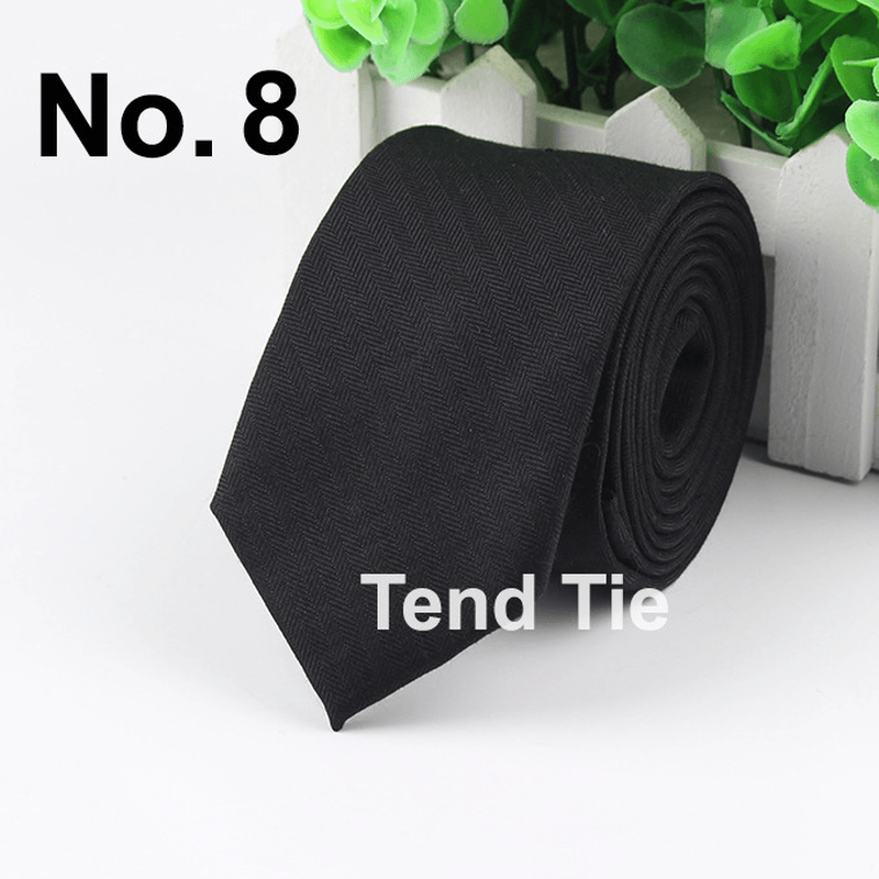 men's ultra-narrow wool tie, view 9 - MRSLM