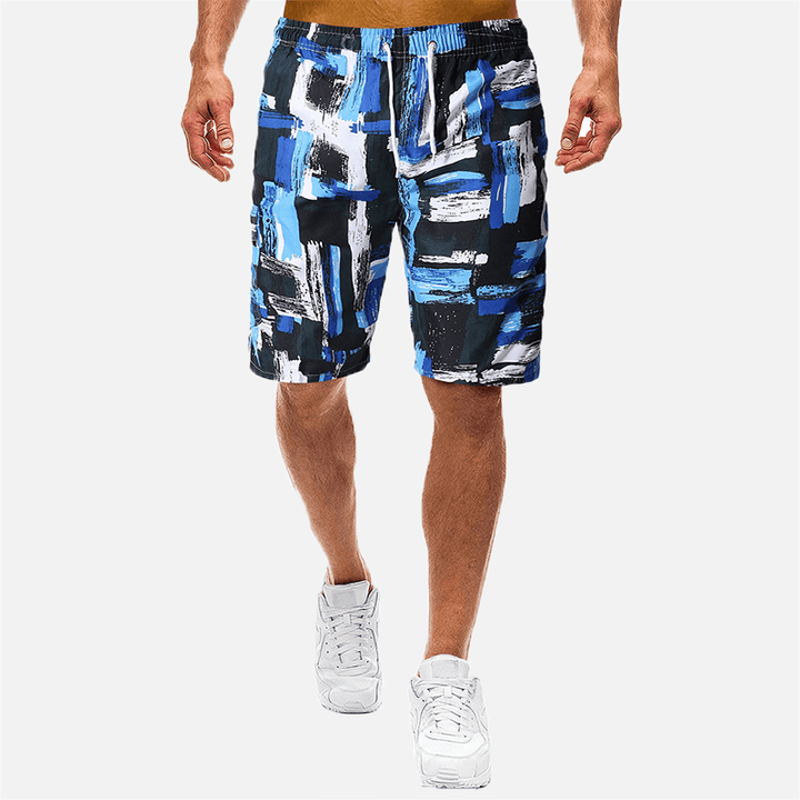 Mens Summer Beach Vacation Loose Printed Board Shorts - MRSLM