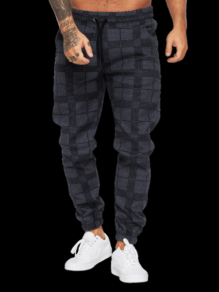 Checkered 3D Digital Print Casual Pants - MRSLM