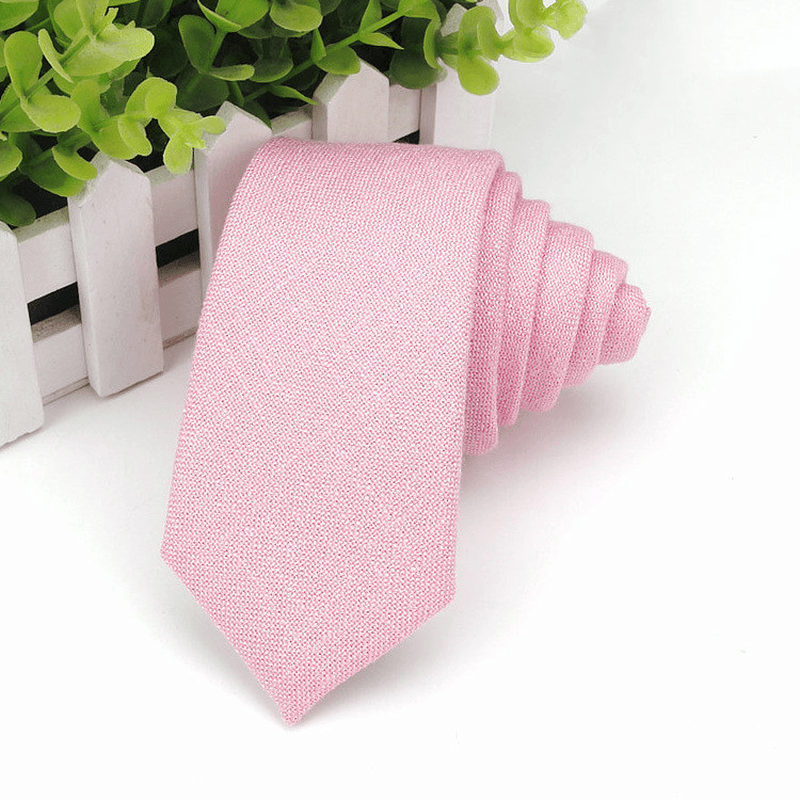 Men'S Neckties Wholesale Super Narrow Spot Imitation Wool 6Cm - MRSLM