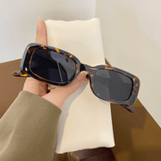 Retro small frame leopard print sunglasses - MRSLM