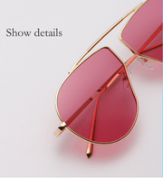 women's polygonal metal frame sunglasses, view 8 - MRSLM