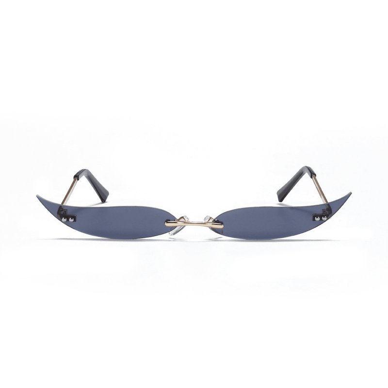rimless pointed cat-eye sunglasses, view 7 - MRSLM
