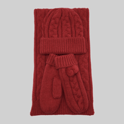 parent-child warm wool hat scarf glove set, view 10 - MRSLM