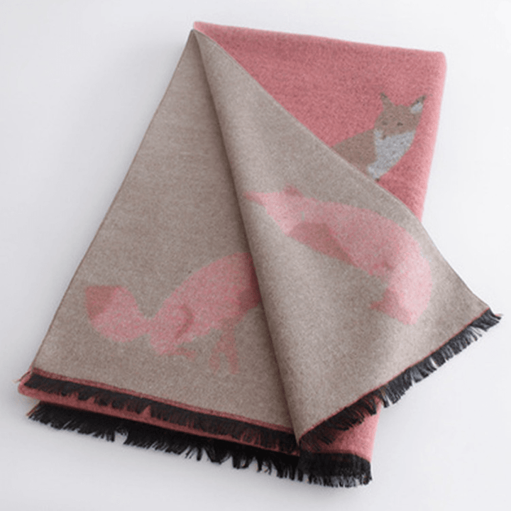 Fashionable Ladies Thick Warm Jacquard Scarf - MRSLM