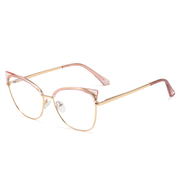 Women's metal flat mirror glasses, view 5 - MRSLM