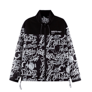 Men's summer graffiti baseball jacket, view 2 - MRSLM