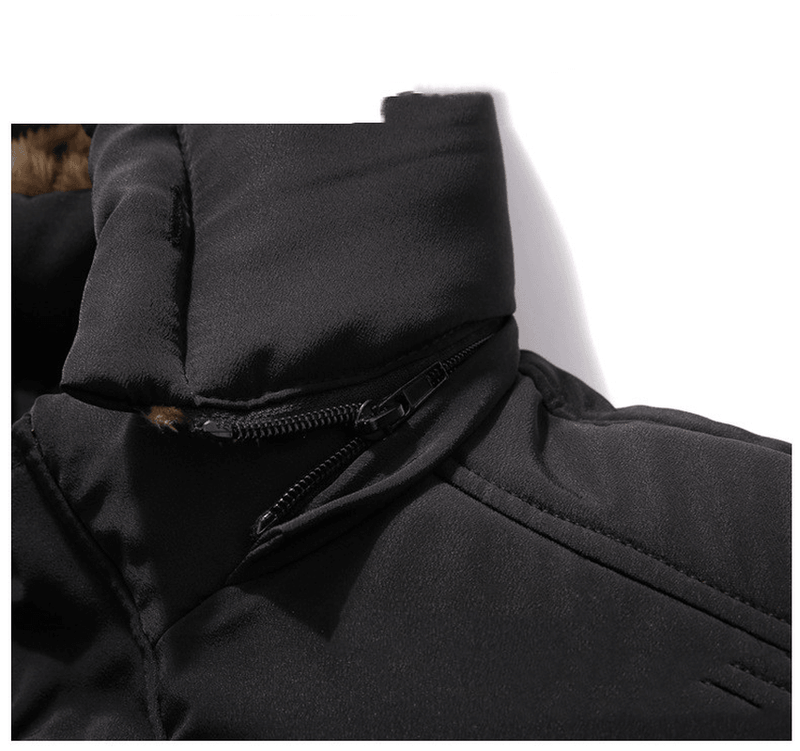men's mid-length padded hooded jacket, view 5 - MRSLM