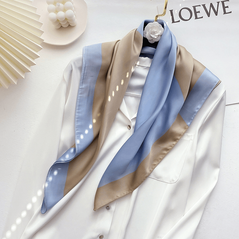 women's printed square scarf, view 15 - MRSLM