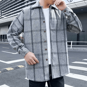 Men's retro woolen plaid coat - MRSLM