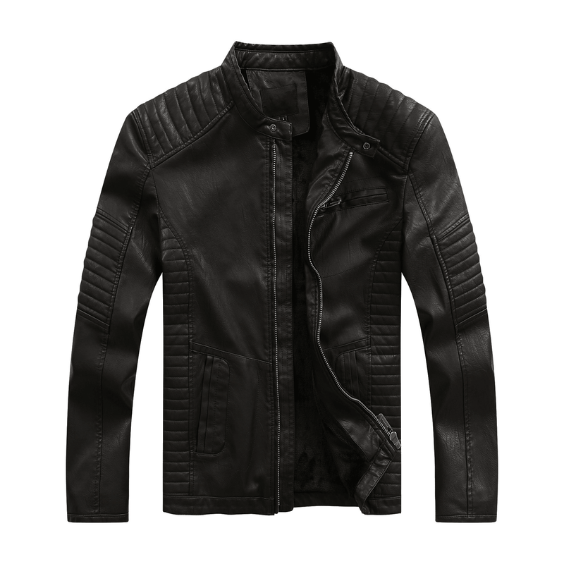 Men's washed PU leather jacket - MRSLM