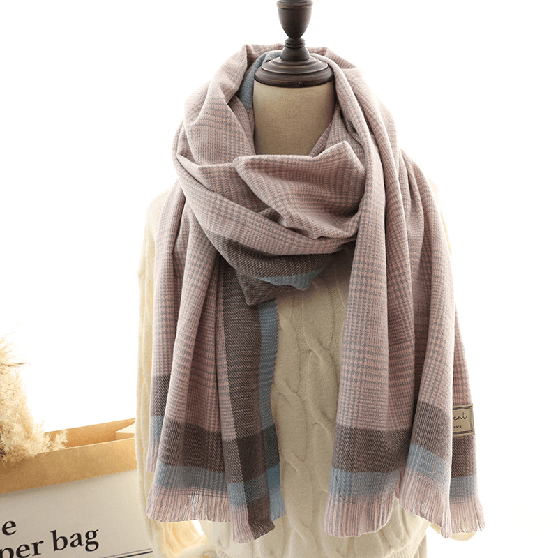 thick imitation cashmere scarf shawl, view 8 - MRSLM