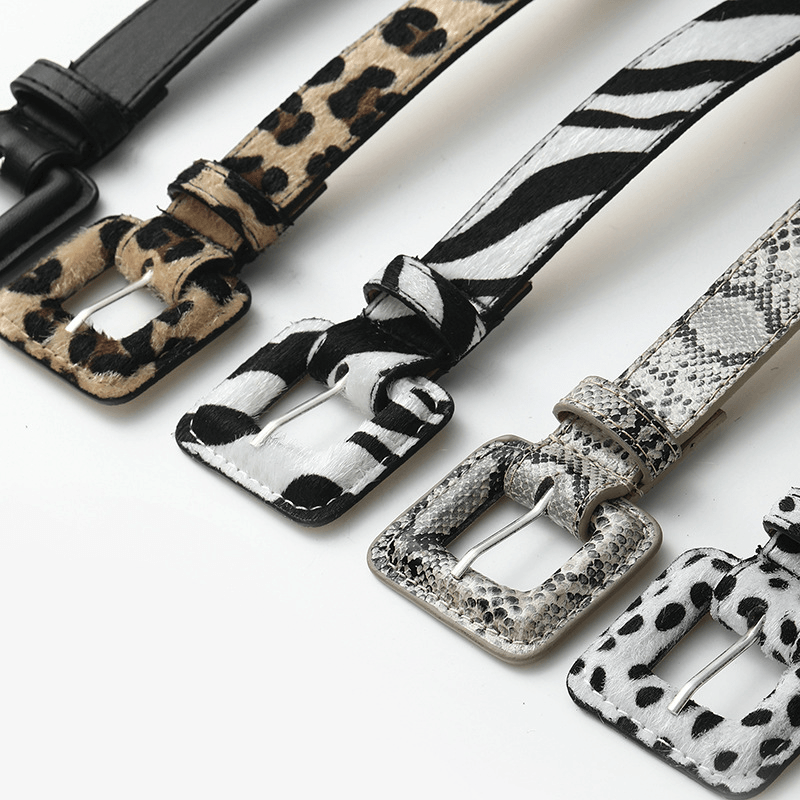 Women's Snake Belt with Exaggerated Pin Buckle