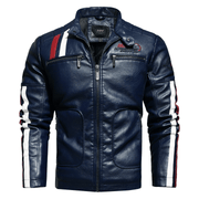 Men's PU leather motorcycle jacket, view 4 - MRSLM