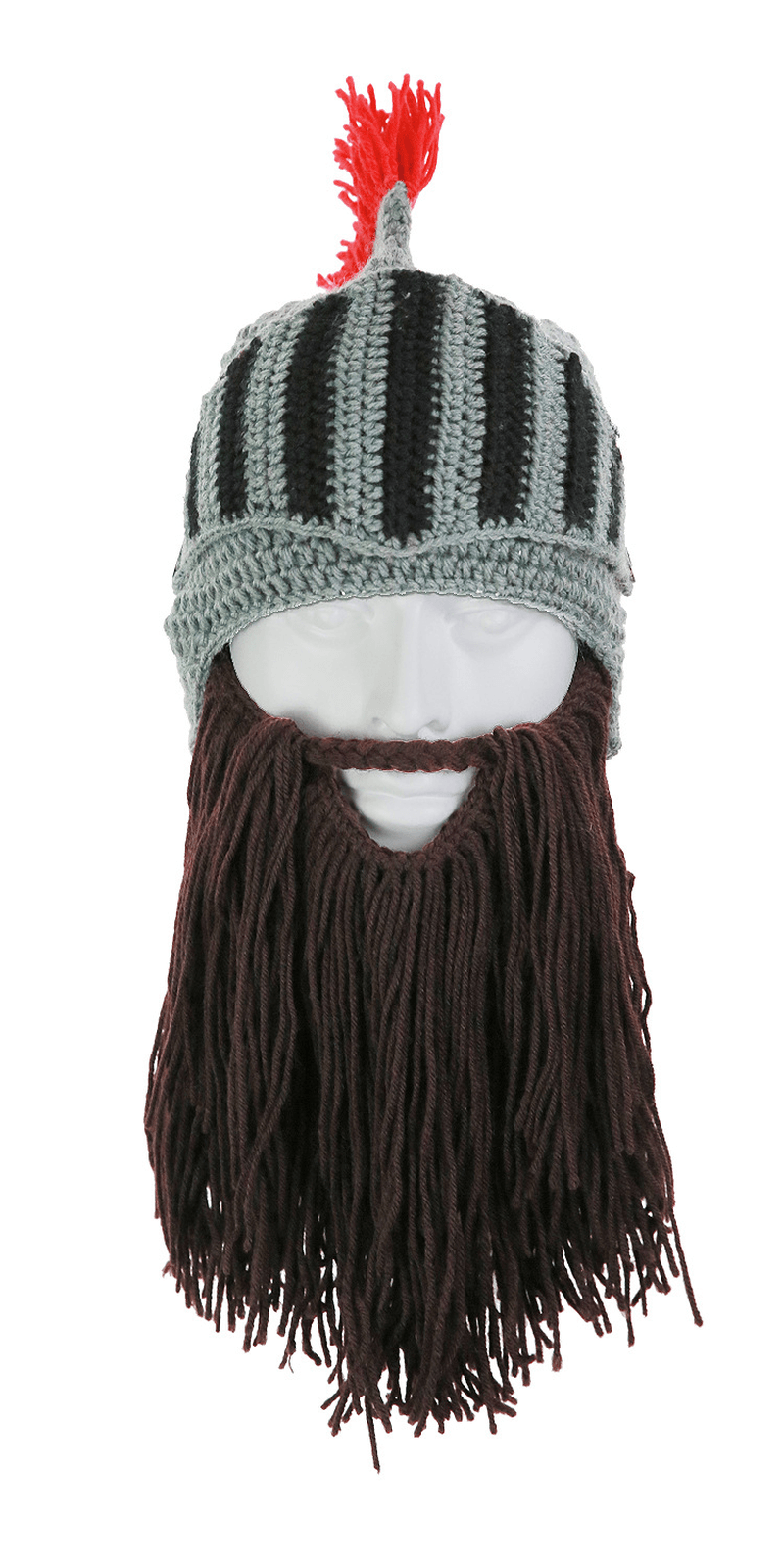 wool knight hat with mustache, view 2 - MRSLM