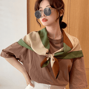 retro geometric large square scarf, view 12 - MRSLM