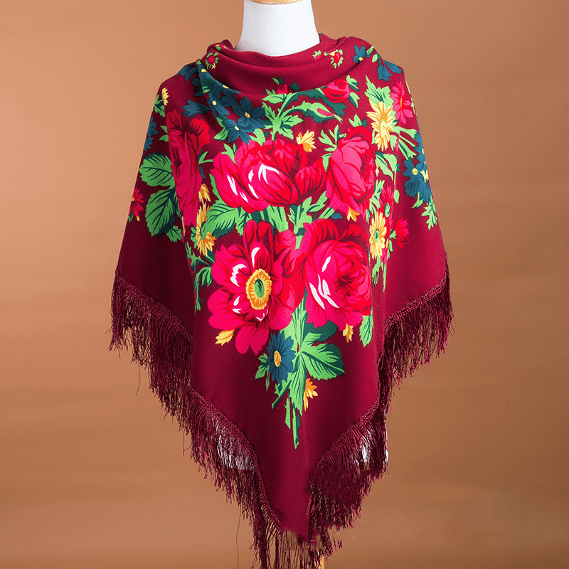 large square ethnic print scarf - MRSLM