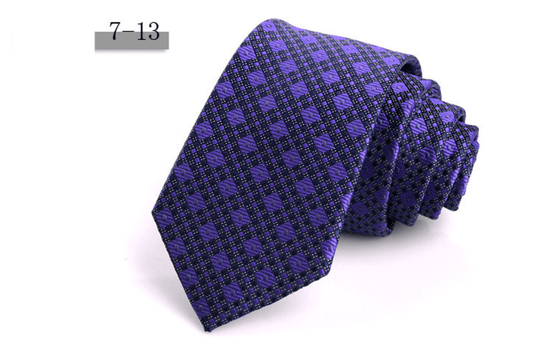 men's striped jacquard necktie, view 16 - MRSLM