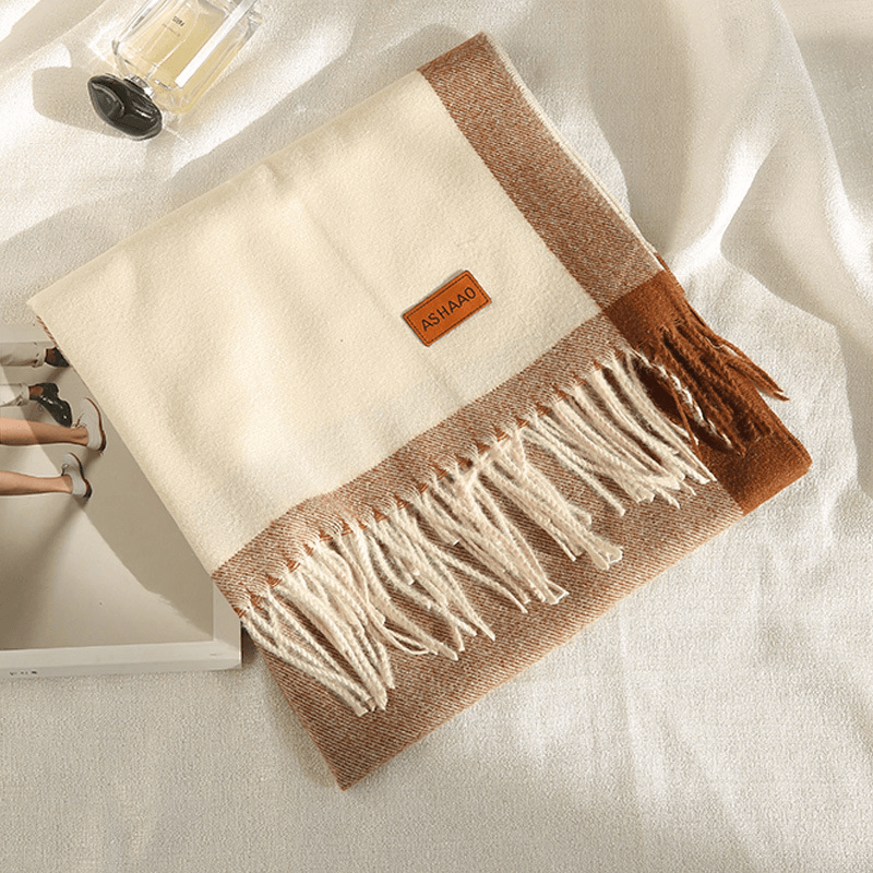 Women's warm imitation wool scarf, view 13 - MRSLM
