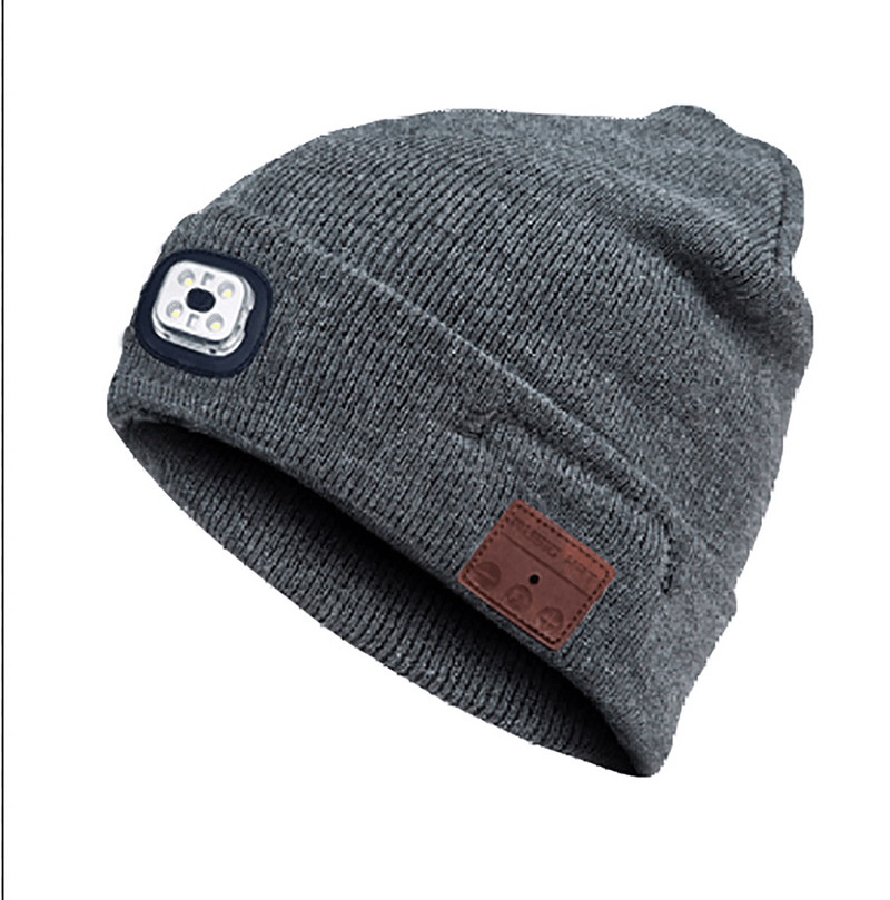 bluetooth LED knitted hat, view 3 - MRSLM