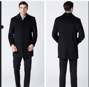 men's long lapel wool coat, view 8 - MRSLM