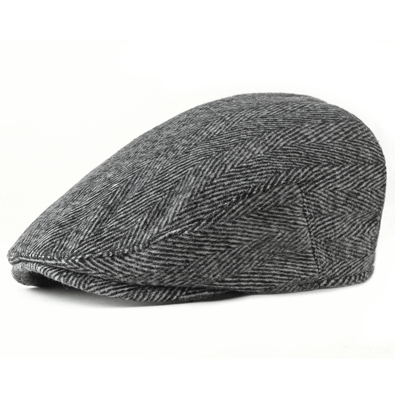 men's British retro striped beret, view 3 - MRSLM