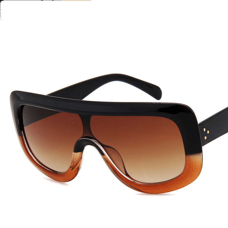 retro one-piece big frame sunglasses, view 3 - MRSLM