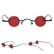 retro super small round metal sunglasses, view 3 - MRSLM