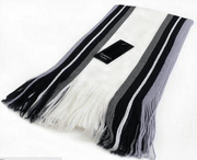 striped tassel scarf, view 2 - MRSLM