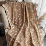 thick imitation cashmere check scarf, view 12 - MRSLM