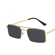 Double beam square metal sunglasses, view 3 - MRSLM