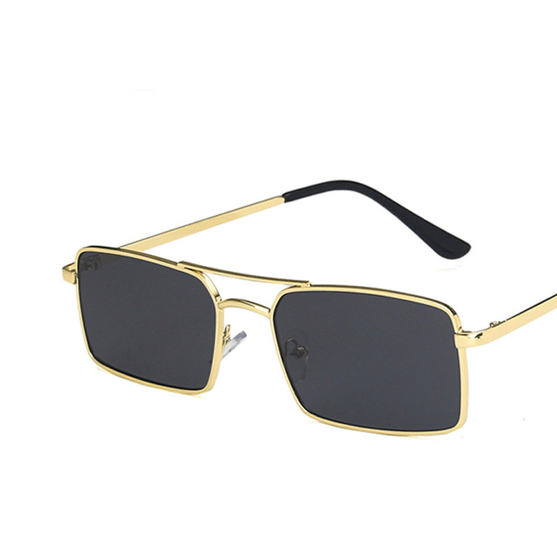 Double beam square metal sunglasses, view 3 - MRSLM