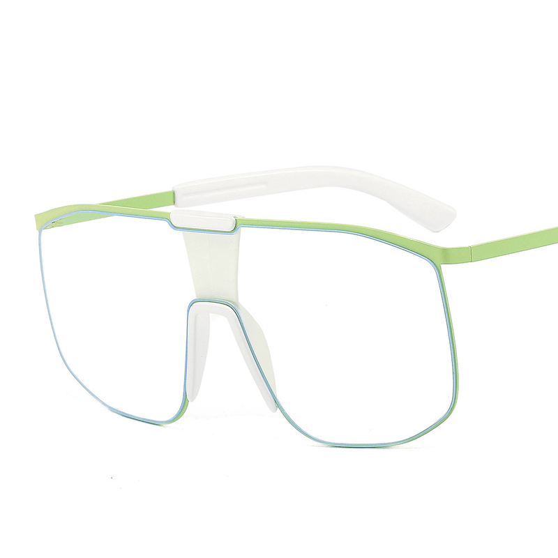 Large one-piece metal frame sunglasses, view 6 - MRSLM