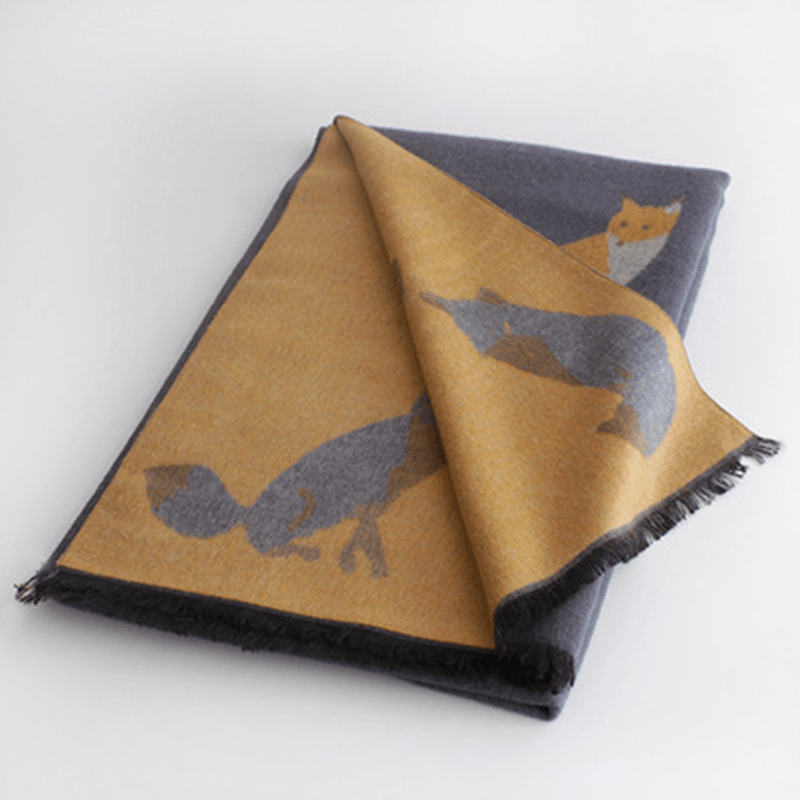 Fashionable Ladies Thick Warm Jacquard Scarf - MRSLM