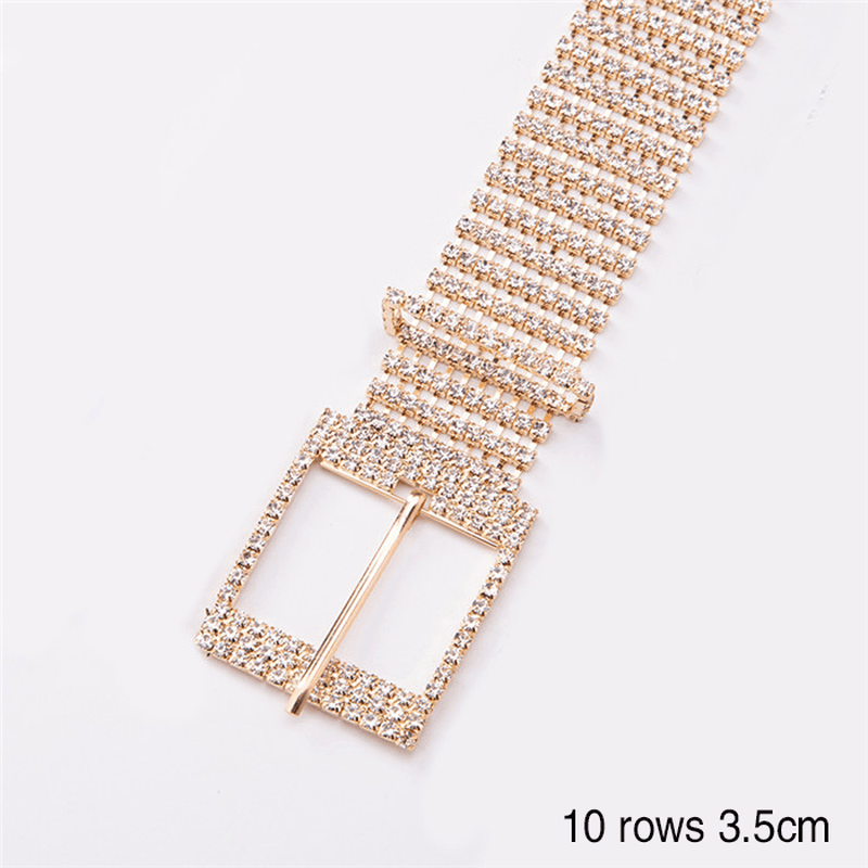 womens shiny alloy rhinestone belt, view 12 - MRSLM