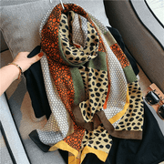 leopard print double-sided scarf, view 4 - MRSLM